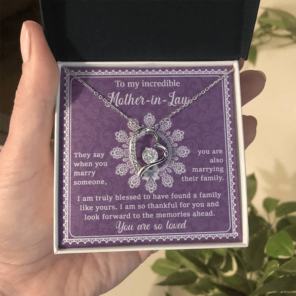 Mother-In-Law-Family Like Yours Forever Love Pendant Necklace