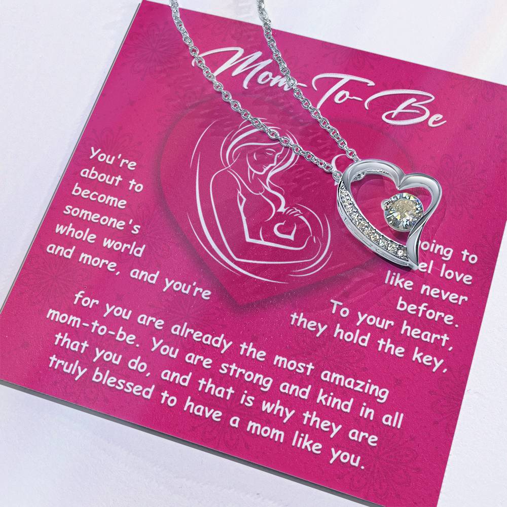 Mom To Be-Someone_s Whole World Forever Love Pendant Necklace