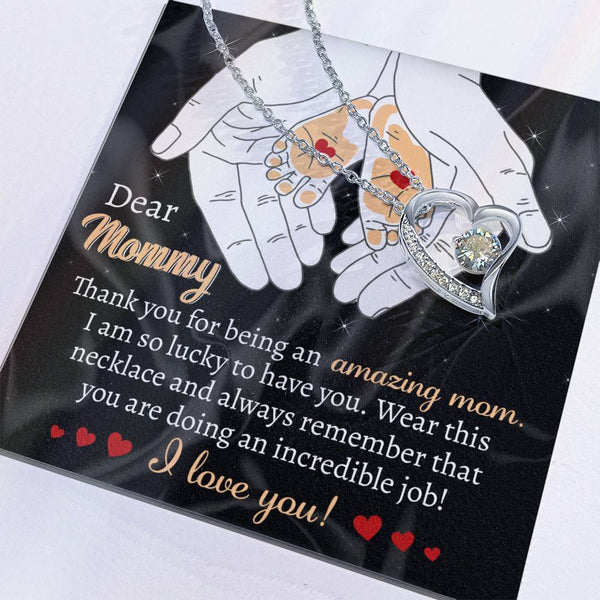 Mom To Be-An Incredible Job Forever Love Pendant Necklace