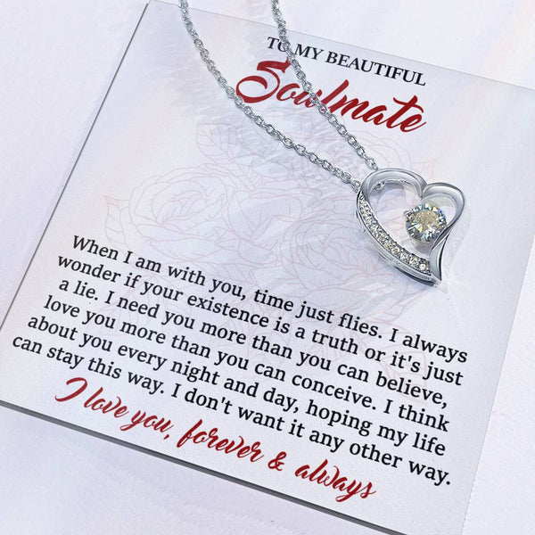 Soulmate-I Need You Forever Love Pendant Necklace