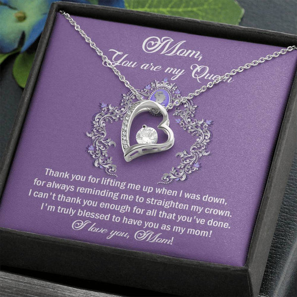 Mom-Belongs To Me Forever Love Pendant Necklace