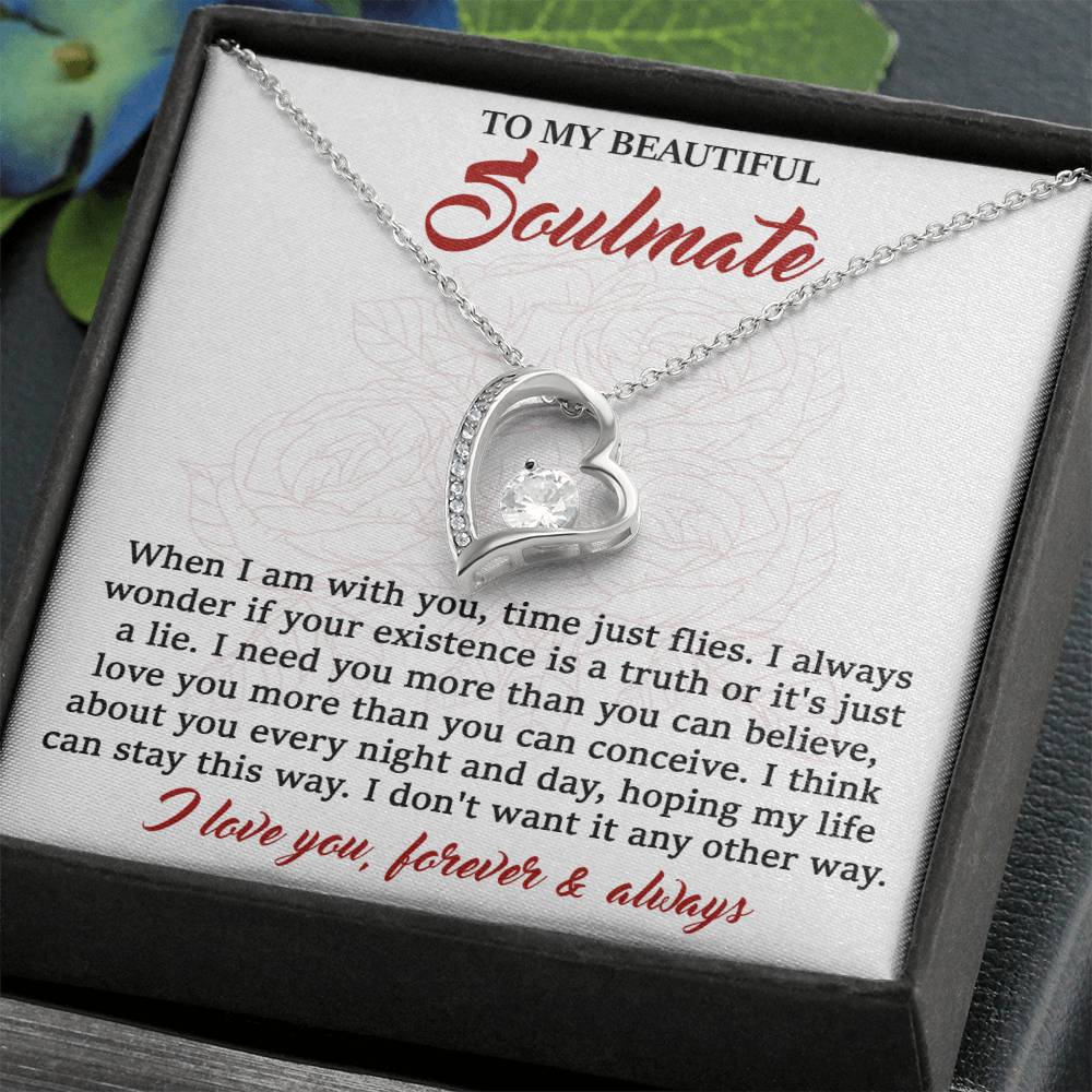 Soulmate-I Need You Forever Love Pendant Necklace