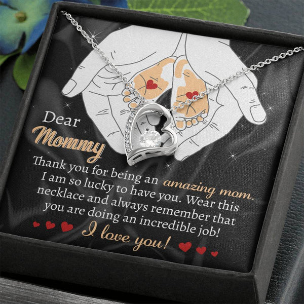 Mom To Be-An Incredible Job Forever Love Pendant Necklace