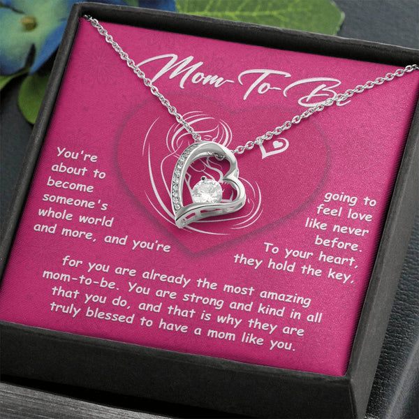 Mom To Be-Someone_s Whole World Forever Love Pendant Necklace