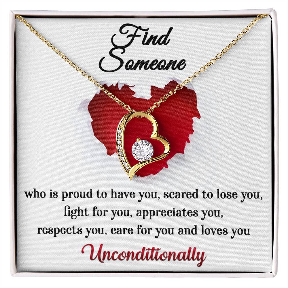 Find Someone Forever Love Pendant Necklace