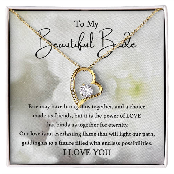 Yellow Gold, Forever Love Necklace