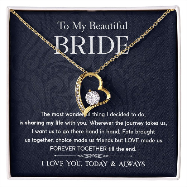 Forever Love Necklace, Beautiful Bride, Wedding Jewelry, Eternal Love, Stunning Necklace, Exquisite Craftsmanship, Elegance, Grace, Special Day, Timeless Beauty