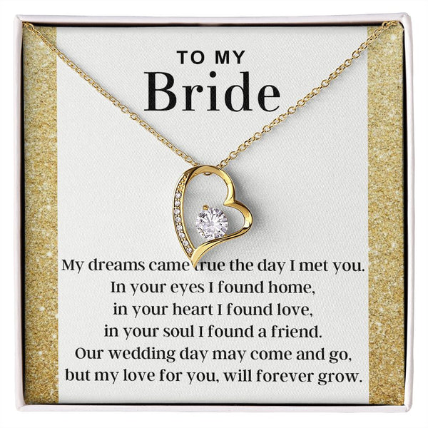 Heart Shaped Necklace: Forever Growing Love for My Bride