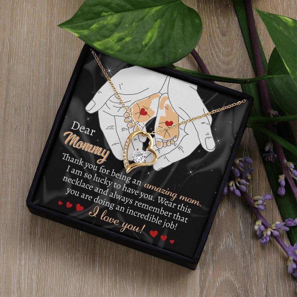 Mom To Be-An Incredible Job Forever Love Pendant Necklace