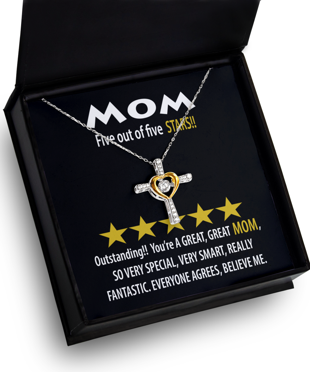 Mom-Five Stars -GB Cross Necklace