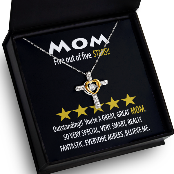 Mom-Five Stars -GB Cross Necklace