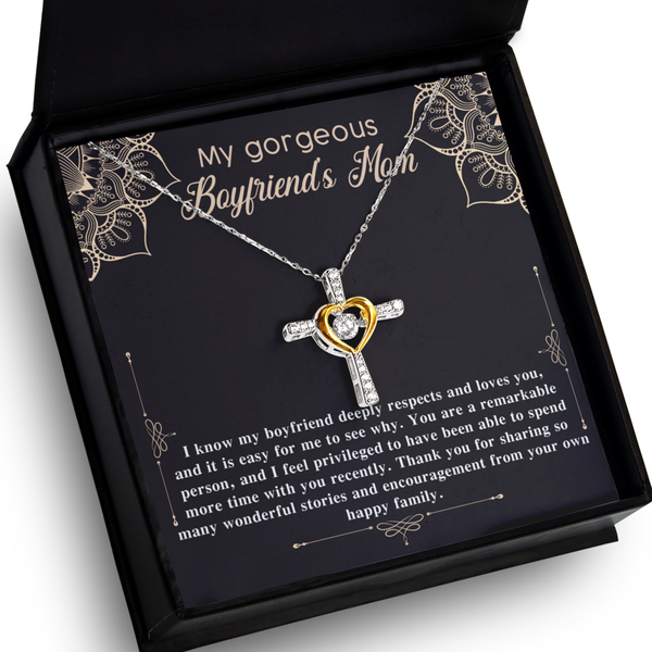 Boyfriend's Mom-Happy Family - Cross Heart Necklace