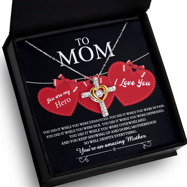 Mom-You Did It - Dancing Cross Necklace