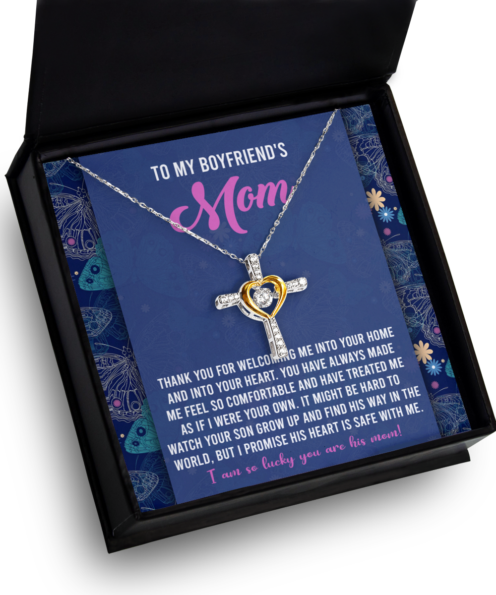 Boyfriend's Mom-In The Arms - Cross Heart Necklace