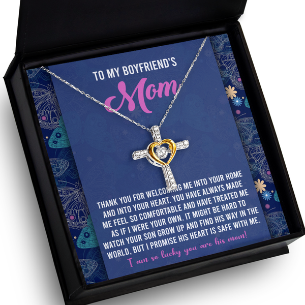 Boyfriend's Mom-In The Arms - Cross Heart Necklace