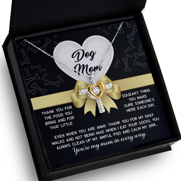 Dog Mom-In Every Way-GB - Cross Necklace