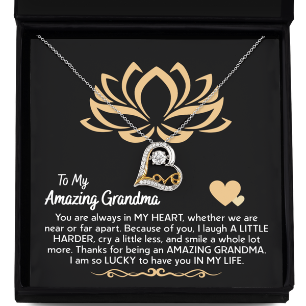 Grandma-In My Heart - Dancing Heart Necklace