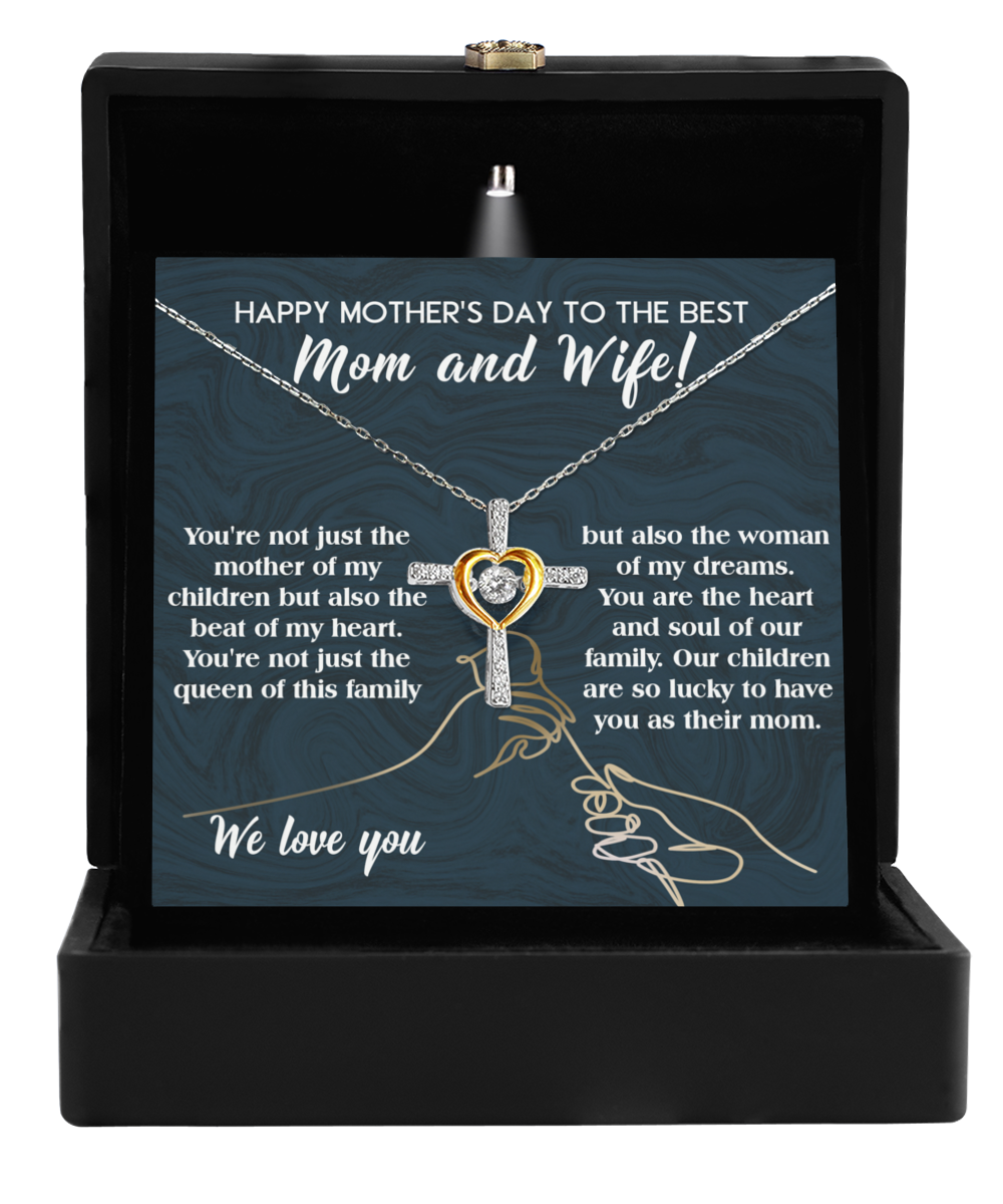 Wife-Happy Mother's Day - Cross Dancing Necklace