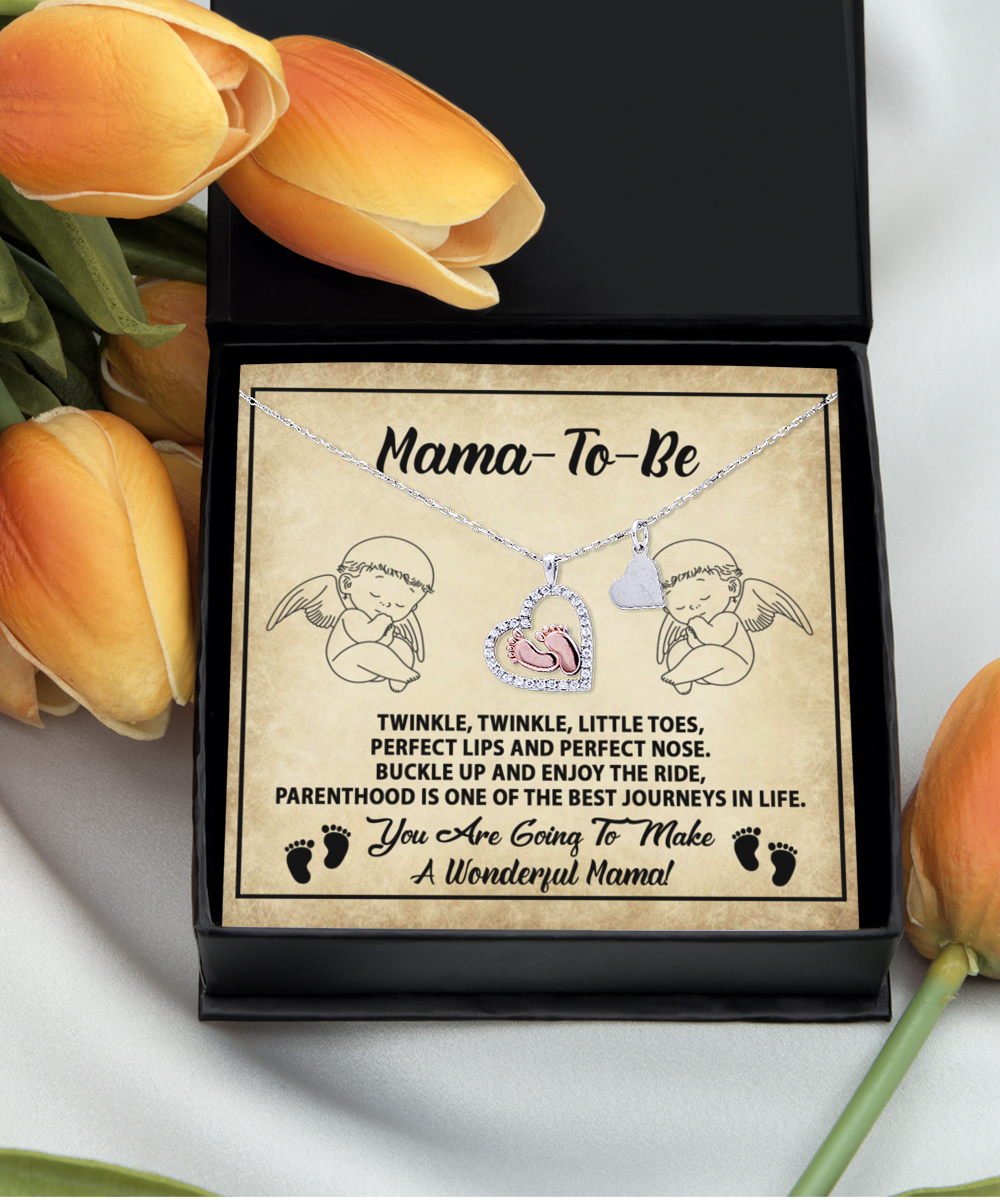 Mama To Be-Enjoy The Ride-Gb - Baby Feet Necklace