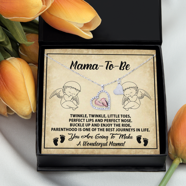 Mama To Be-Enjoy The Ride-Gb - Baby Feet Necklace