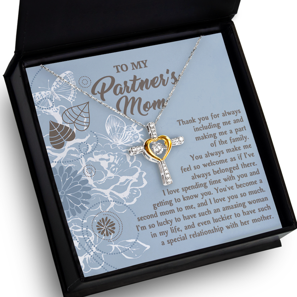 Partner's Mom-Part Of Family - Cross Dancing Necklace