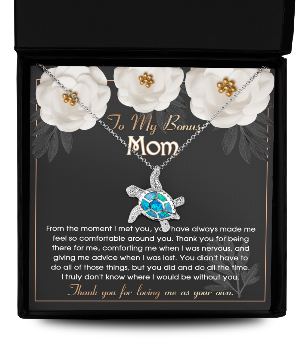 Bonus Mom-All The Time - Opal Turtle Necklace