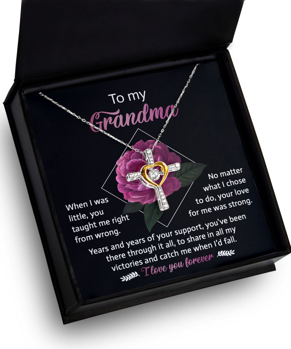 Grandma-Love For Me-GB - Cross Necklace