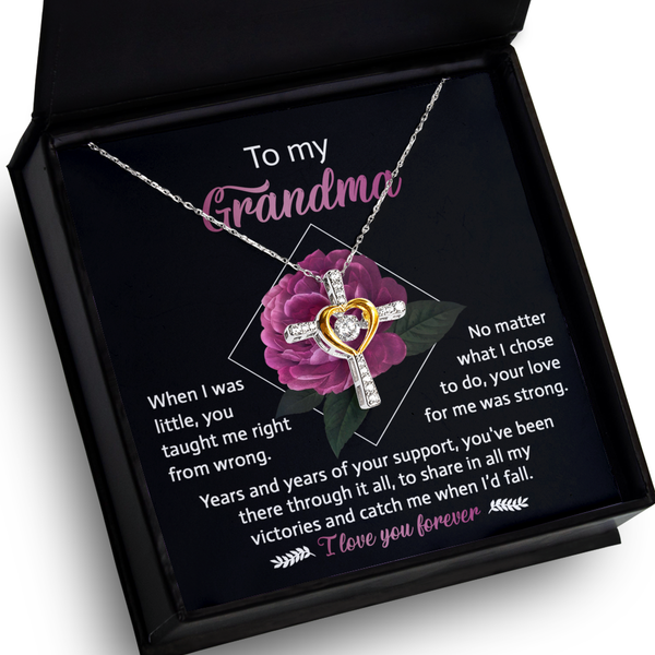 Grandma-Love For Me-GB - Cross Necklace