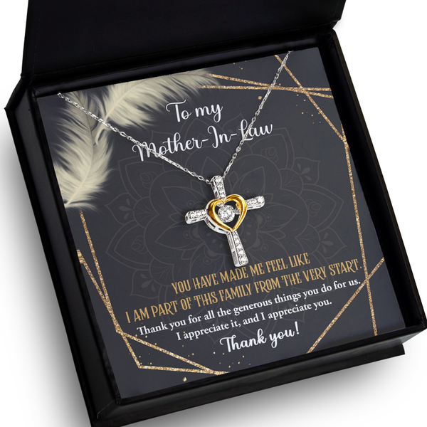 Mother In Law-Do For Us - Dancing Cross Necklace