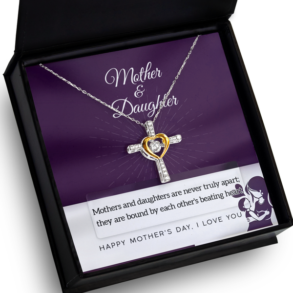 Mother&Daughter-Never Truly Apart - Cross Dancing Necklace