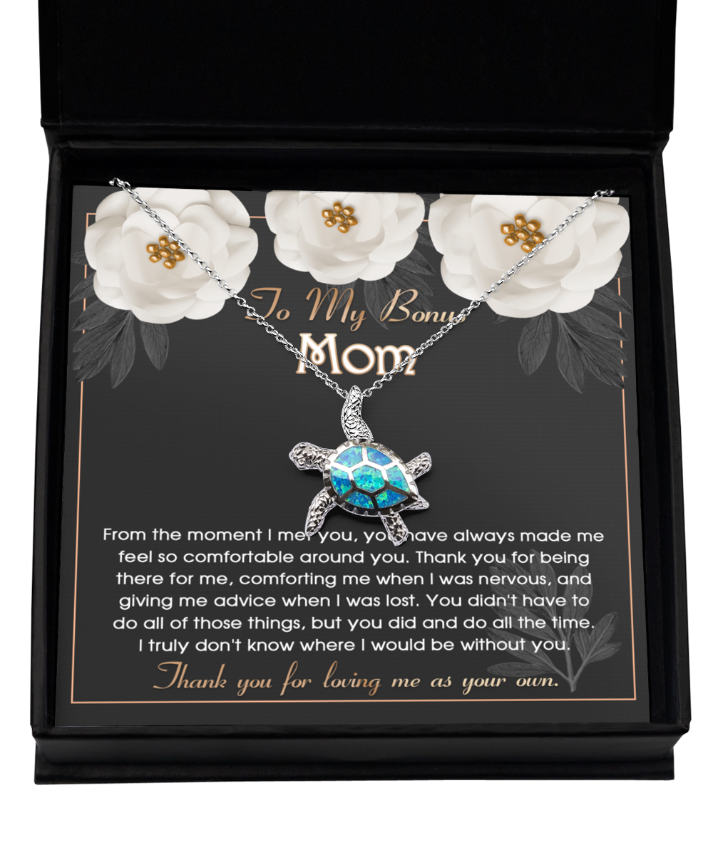 Bonus Mom-All The Time - Opal Turtle Necklace