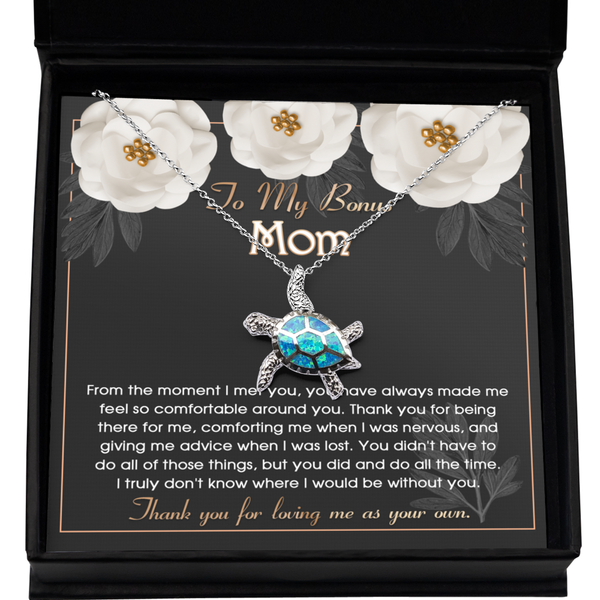 Bonus Mom-All The Time - Opal Turtle Necklace