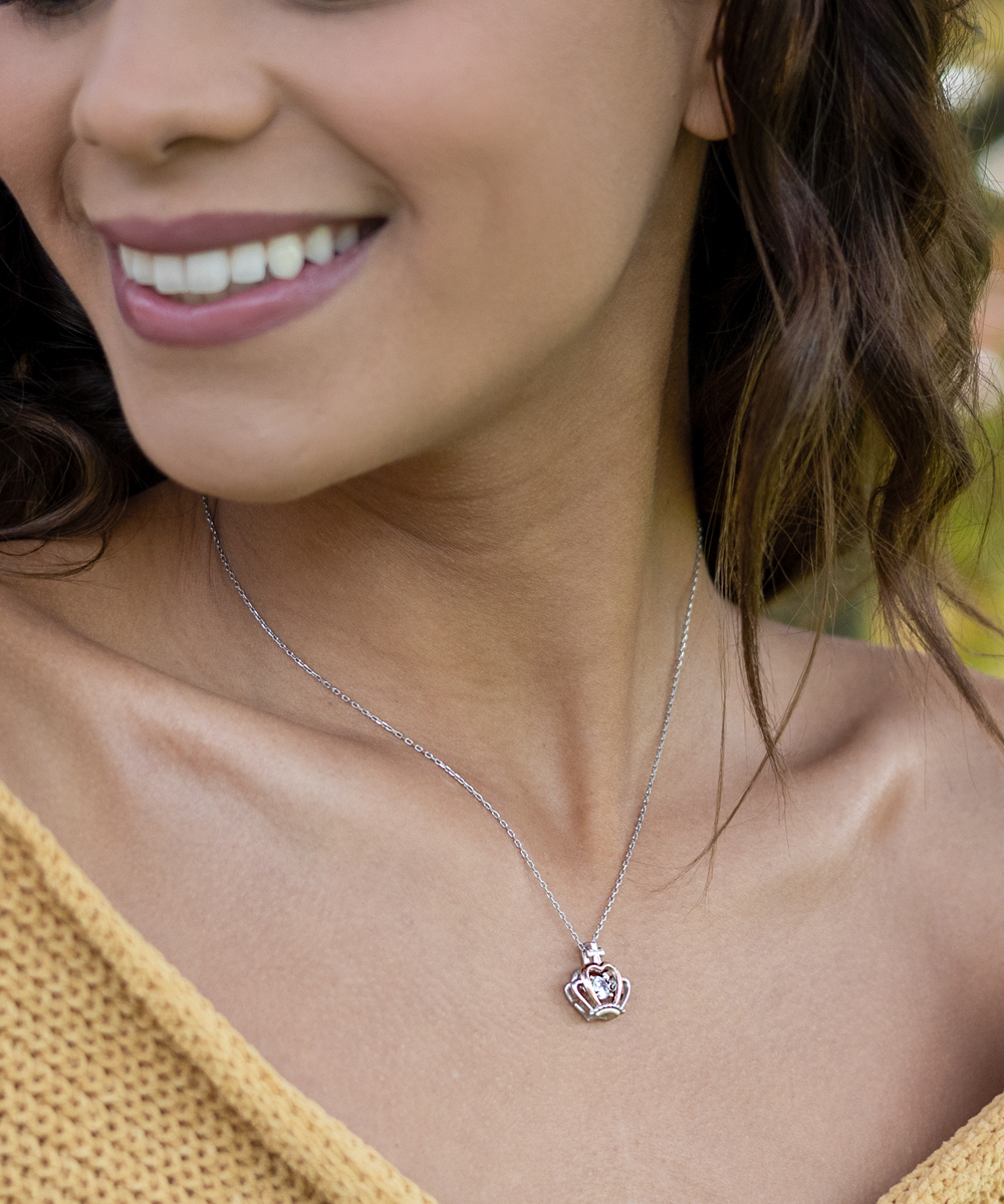 Happy Graduation-Spread Your Wings- Crown Pendant Necklace