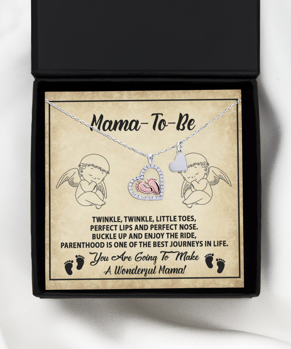 Mama To Be-Enjoy The Ride-Gb - Baby Feet Necklace