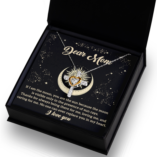 Mom-There For Me - Dancing Cross Necklace