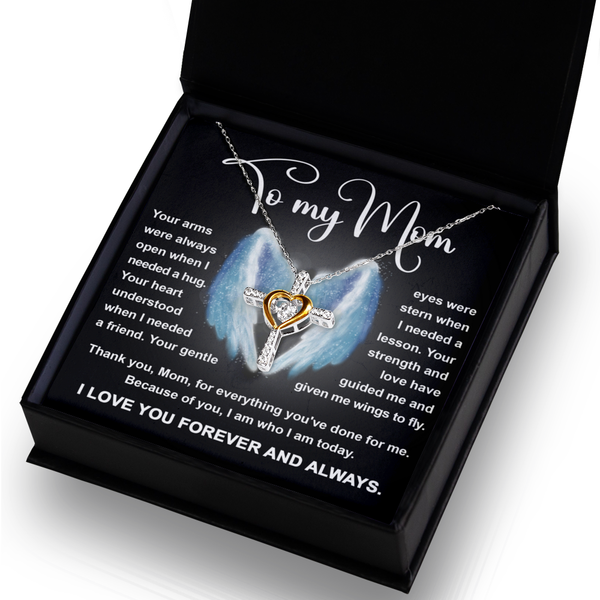 Mom-Wings To Fly - Dancing Cross Necklace