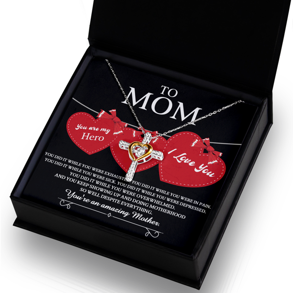 Mom-You Did It - Dancing Cross Necklace