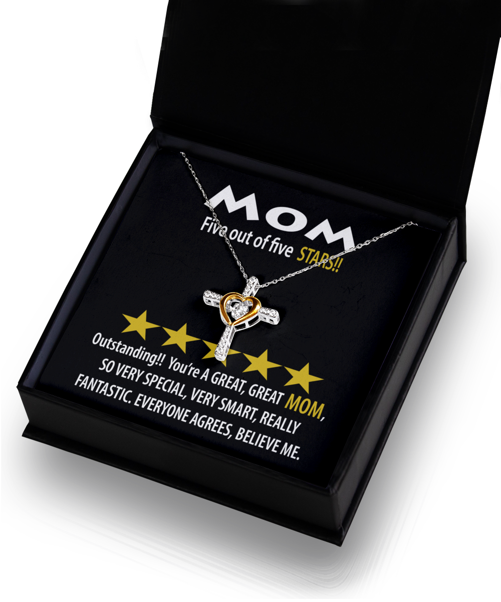 Mom-Five Stars -GB Cross Necklace