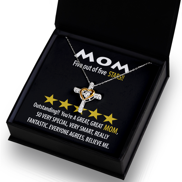 Mom-Five Stars -GB Cross Necklace