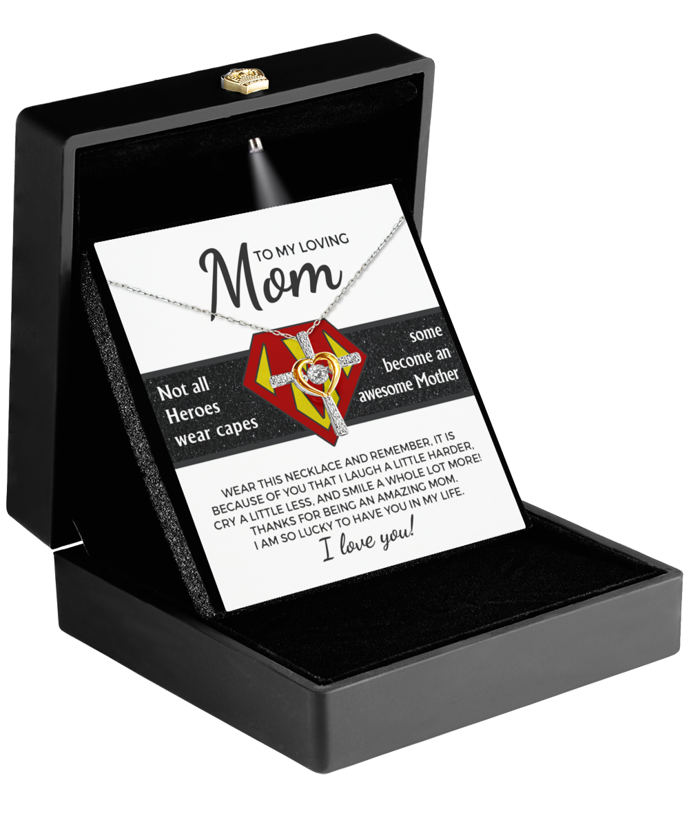 Mom-Awesome Mother-GB - Cross Necklace