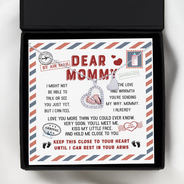 Mommy-Little Face - Baby Feet Necklace