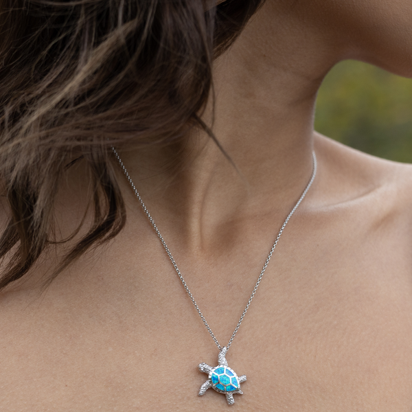 Bonus Mom-That You Care - Opal Turtle Necklace