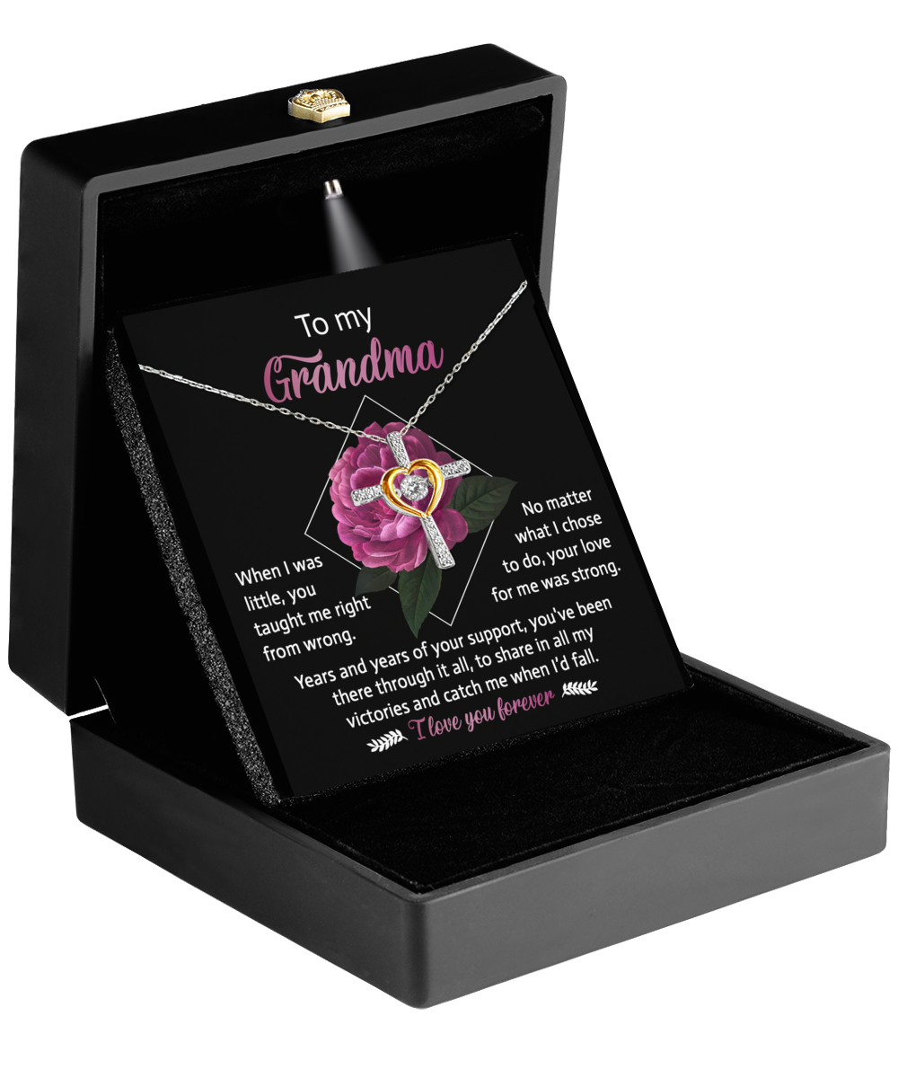 Grandma-Love For Me-GB - Cross Necklace