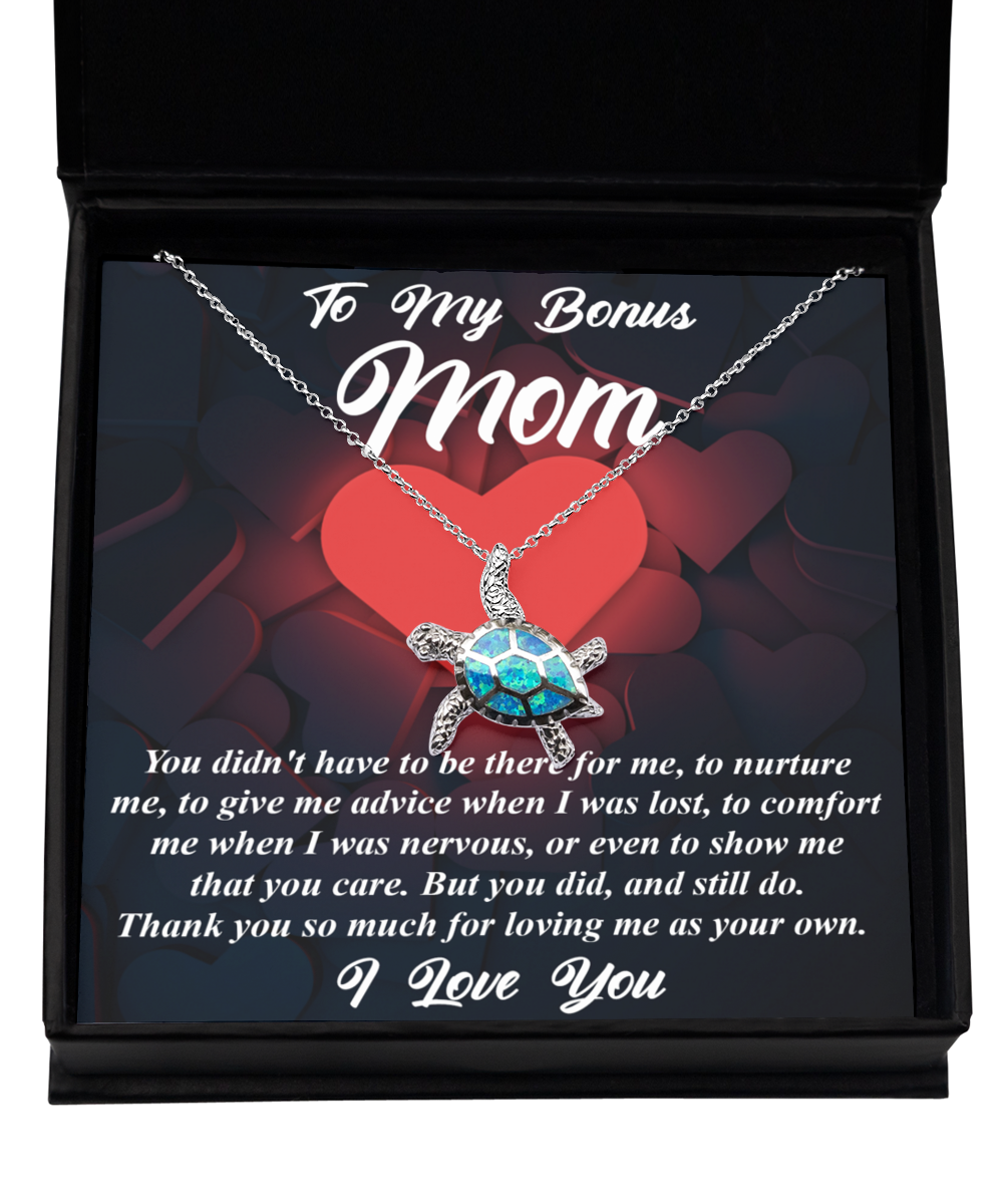 Bonus Mom-That You Care - Opal Turtle Necklace