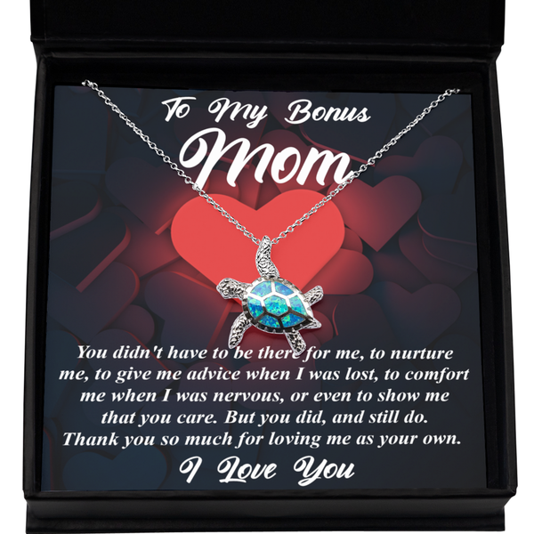 Bonus Mom-That You Care - Opal Turtle Necklace