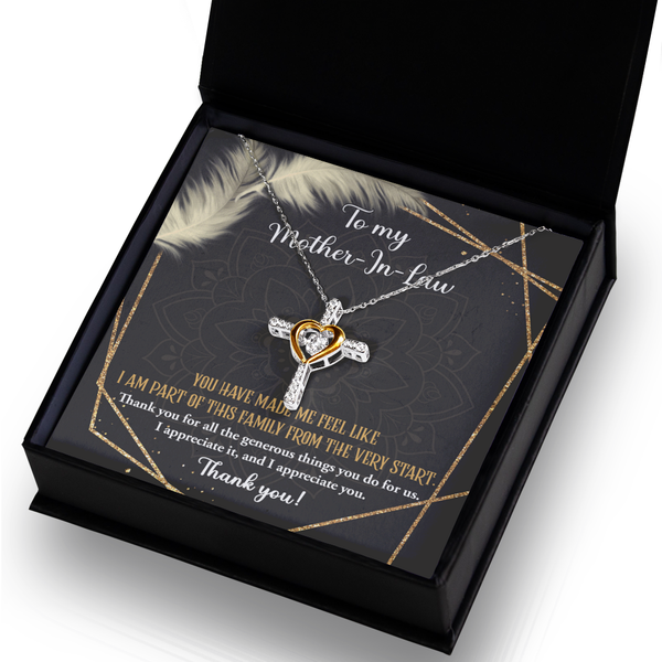 Mother In Law-Do For Us - Dancing Cross Necklace