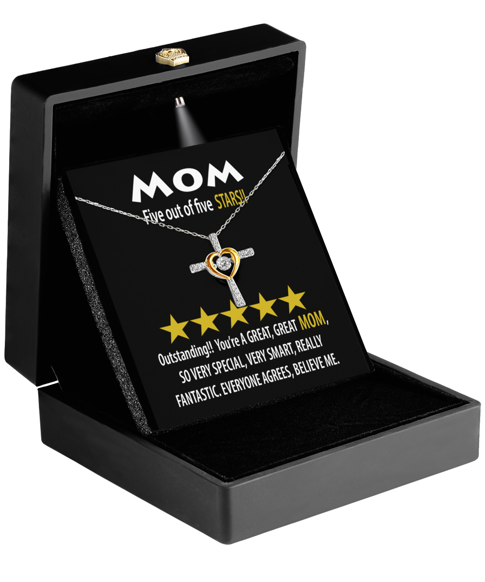 Mom-Five Stars -GB Cross Necklace