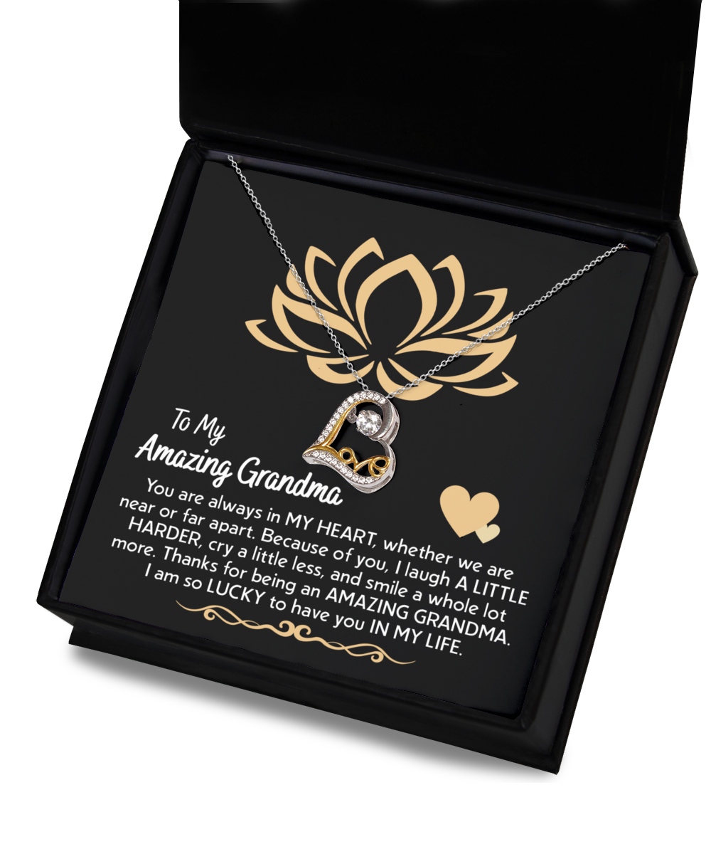 Grandma-In My Heart - Dancing Heart Necklace