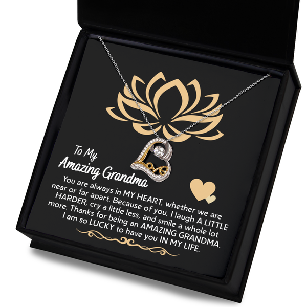 Grandma-In My Heart - Dancing Heart Necklace