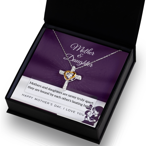 Mother&Daughter-Never Truly Apart - Cross Dancing Necklace